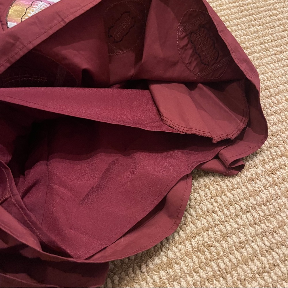 Queen of Sparkles Maroon Iridescent Football Romper Small - Picture 7 of 11